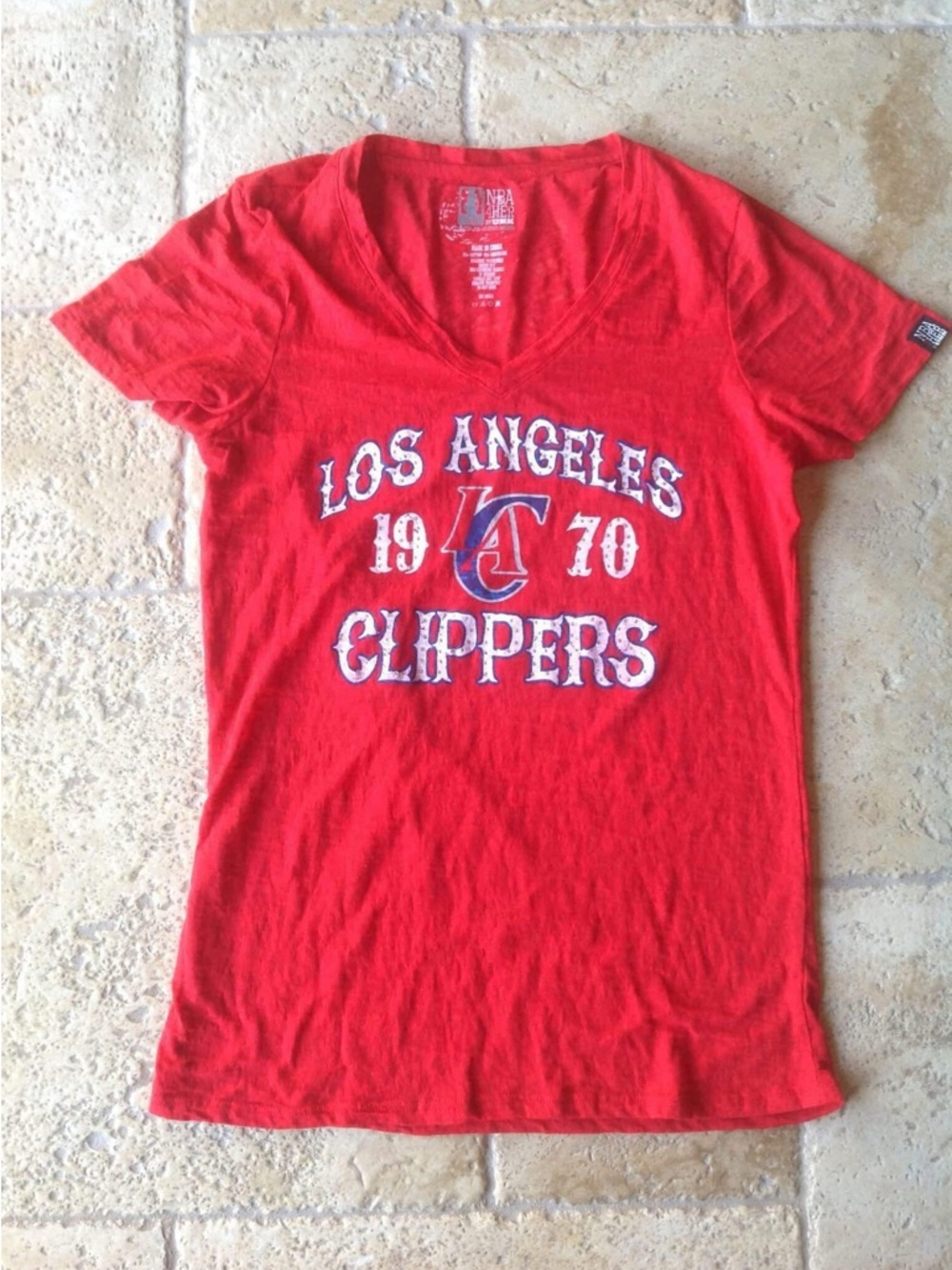 Los Angeles Clippers Red V-Neck Tee